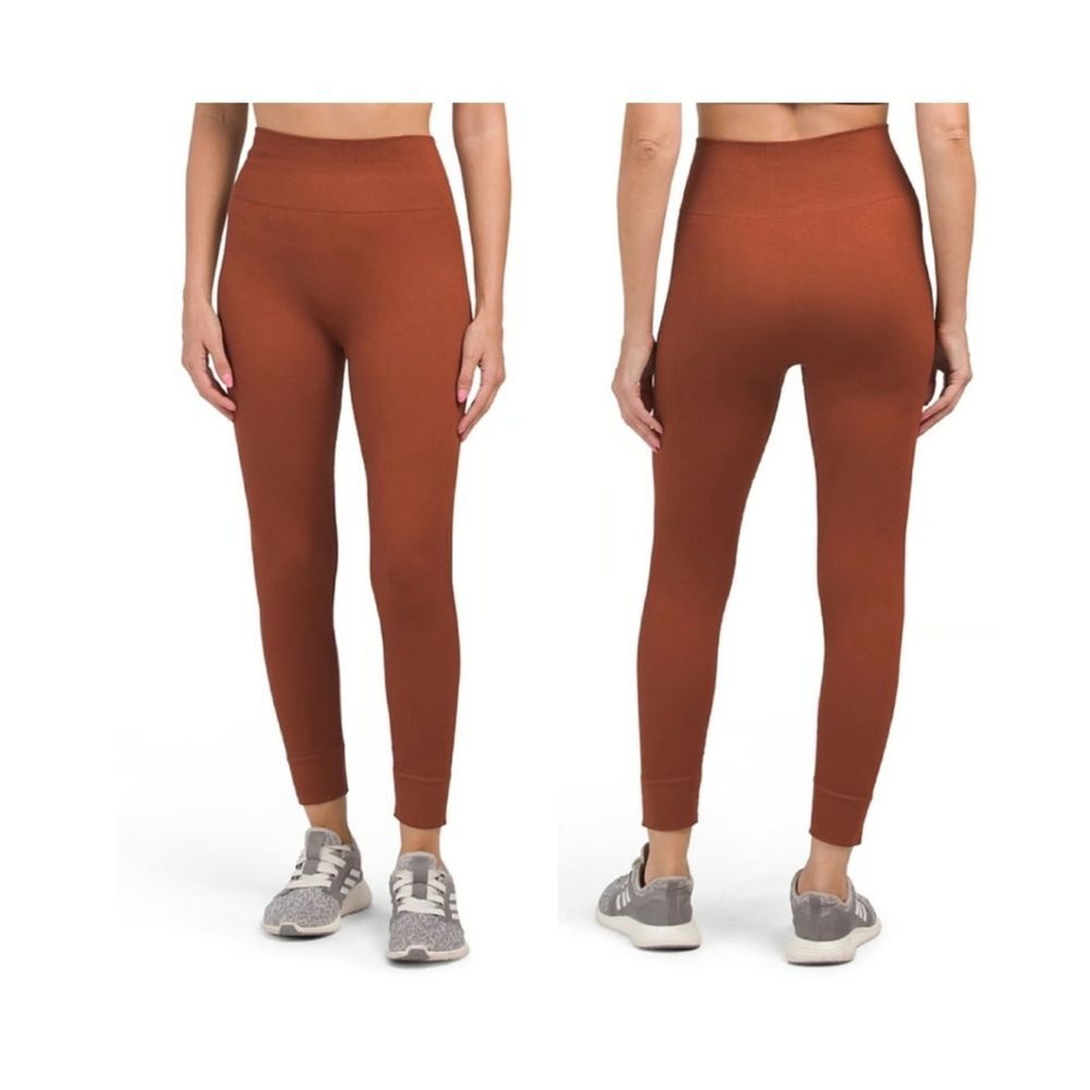 Madewell High Waist Rust Brown Athletic‎ Leggings Seamless Leggings S/M NWT